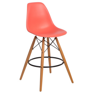 Design2 Barová stolička P016V PP tmavo broskyňová