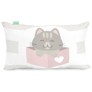 Obliečka na vankúš z čistej bavlny Happynois Kitty, 50 × 30 cm