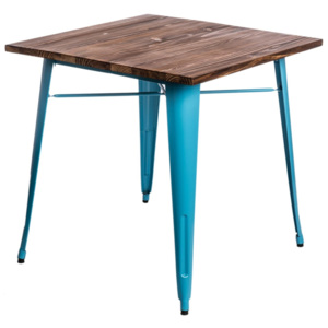 Design2 Stôl Paris Wood modrý sosna