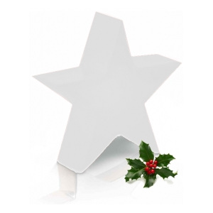 Dekoračná hviezda biela 11 cm