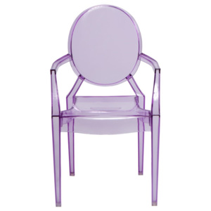 Design2 Stoličky Royal Jr fialová transparentná