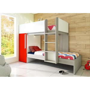 Poschodová posteľ pre dve deti Bo7 - červená - Šuplík k poschodovej posteli