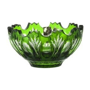 Krištáľová miska Dandelion, farba zelená, priemer 130 mm
