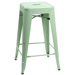 Design2 Barová stolička Paris 66 cm zelená inšpirovaná Tolix