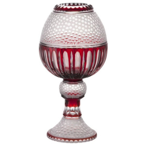 Krištáľová váza Dalmatín, farba rubínová, výška 510 mm