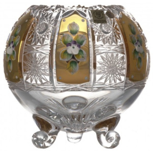 Krištáľová váza 500K Zlato I, farba číry krištáľ, výška 150 mm