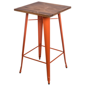 Design2 Stôl barový Paris Wood oranžový sosna