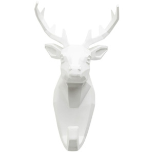 Biely nástenný vešiak z ocele Kare Design Deer