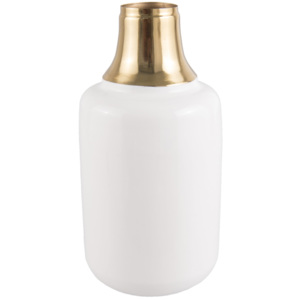 PRESENT TIME Bielo zlatá váza Shine