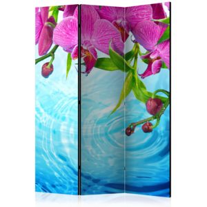 Paraván - Orchids over Water [Room Dividers] 135x172