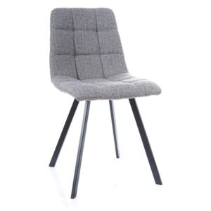 Jedálenská stolička TRIM, 44x88x38, sivá/čierna