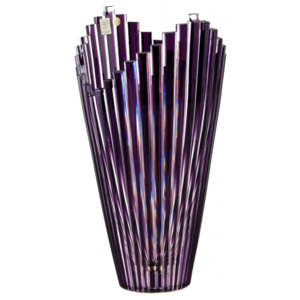Krištáľová váza Mikado, farba fialová, výška 310 mm