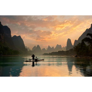 Umelecká fotografia Golden Li River, Yan Zhang