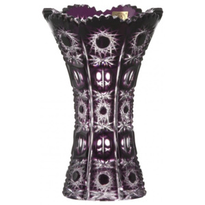 Krištáľová váza Petra, farba fialová, výška 155 mm