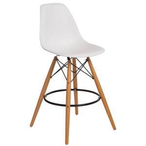 Design2 Barová stolička P016V PP biela