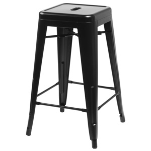 Design2 Barová stolička Paris 66cm čierna inšpirovaná Tolix