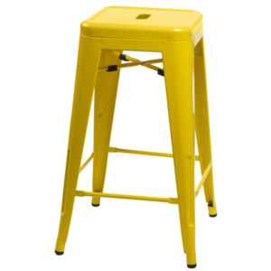 Design2 Barová stolička Paris 66cm žltá inšpirovaná Tolix