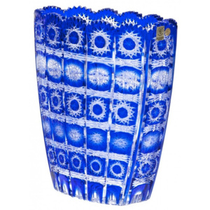 Krištáľová váza Paula, farba modrá, výška 230 mm