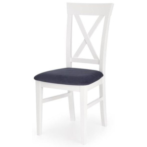 Halmar BERGAMO stolička biela-tmavomodrá