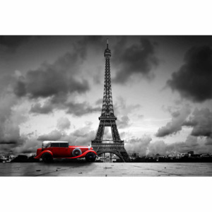 Dimex SK Retro auto v Paríži 3 rôzne rozmery XL - š-375 x v-250 cm