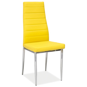 Židle HEAS H-261, 96x40x38, žlutá/chrom