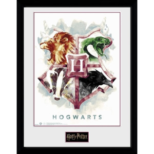 Rámovaný Obraz - Harry Potter - Hogwarts Water Colour