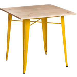 Design2 Stôl Paris Wood žltý prírodný sosna