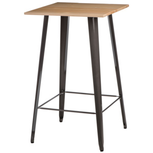 Design2 Stôl barový Paris Wood kovový prírodné sosna
