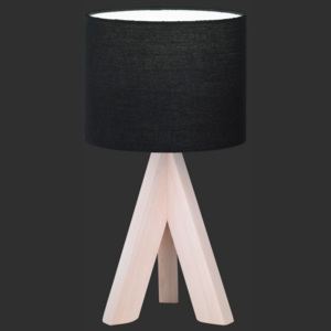 Trio GING | drevená stolná lampa Farba: Čierna