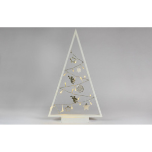 Svetelná dekorácia biela - Vianoce - 15 LED teplá biela