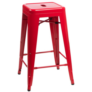 Design2 Barová stolička Paris 75cm červená insp. Tolix