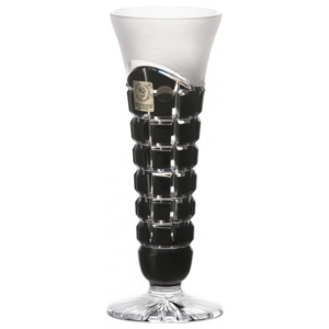 Krištáľová váza Neron, farba čierna, výška 175 mm