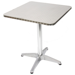 Hlinikový bistro stôl, štvorec, 60 cm