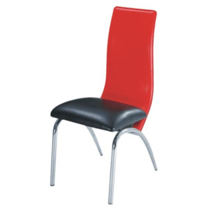 Jedálenská stolička DOUBLE čierná / červená Tempo Kondela