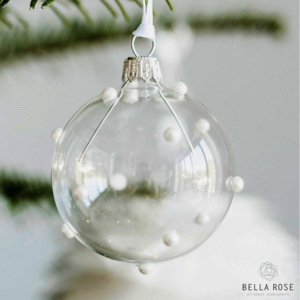 Vianočná ozdoba Pearls Clear - 6 cm