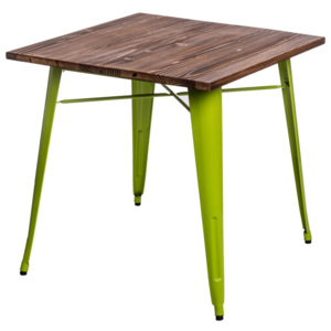 Design2 Stôl Paris Wood zelený svetlý sosna