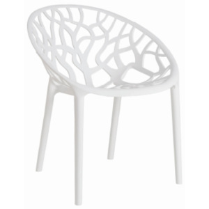 Design2 Stoličky Coral Biela Glossy