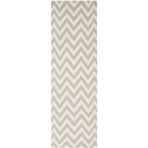 Vlnený koberec Nellaj 76x243 cm, sivý