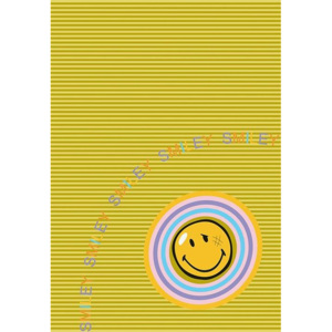 1,40 x 2,00 m - Detský kusový koberec SMILEY PRINTED 8902 Zlatý