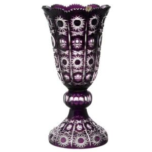 Krištáľová váza Petra, farba fialová, výška 330 mm