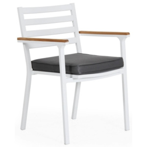 Ogrodos Biele hliníkové stoličky Olivet