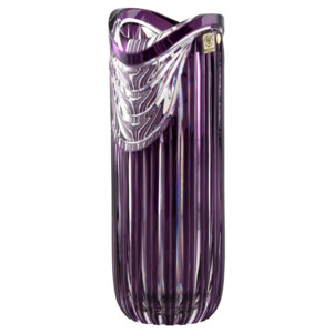 Krištáľová váza Harp, farba fialová, výška 320 mm