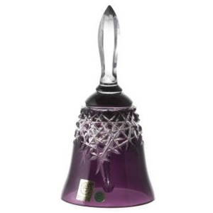 Krištáľový zvonček New Milenium, farba fialová, výška 165 mm