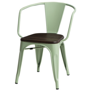 Design2 Stoličky Paris Arms Wood zelená sosna kartáčovaná