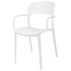 Design2 Stolička s opierkami Flexi biela