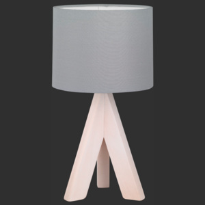 Trio GING | drevená stolná lampa Farba: Sivá