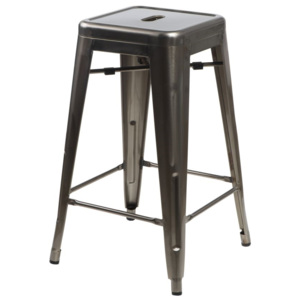 Design2 Barová stolička Paris 66cm kovová inšpirovaná Tolix