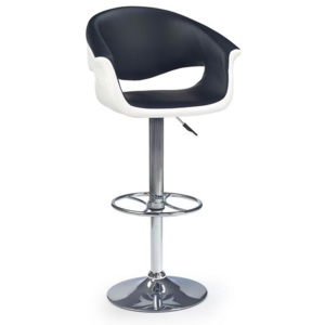 Halmar H46 barová stolička bielo - čierna
