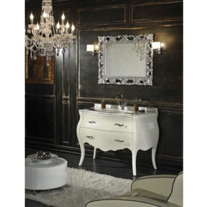 KVstore Baroko kúpeľňový nábytok LIPARI biely 115,5x198x57 cm