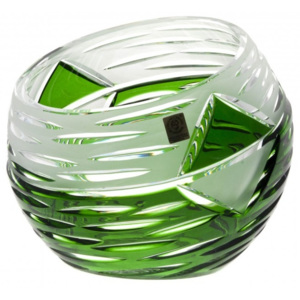 Krištáľová váza Mirage, farba zelená, výška 200 mm